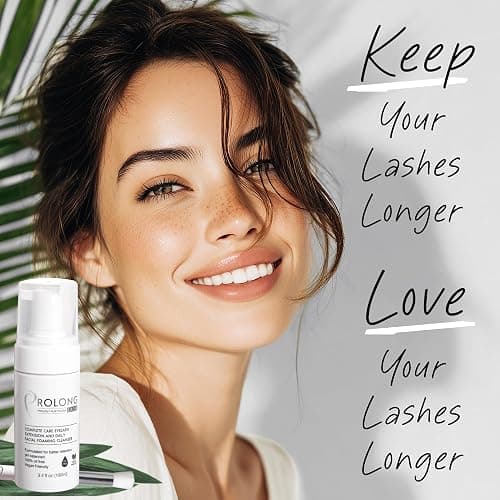 Eyelash Extension Shampoo & Brush - Large 100ml Bottle - Gentle Foaming Cleanser Lash Wash for Extensions and Natural Lashes - Safe Daily Makeup Remover - Paraben & Sulphate Free - Salon & Home Use thumbnail 2