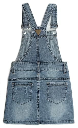 KIDSCOOL SPACE Baby Little Girls Denim Skirt,Ripped Soft Strechy Girls Summer Jeans Overalls Dress thumbnail 2