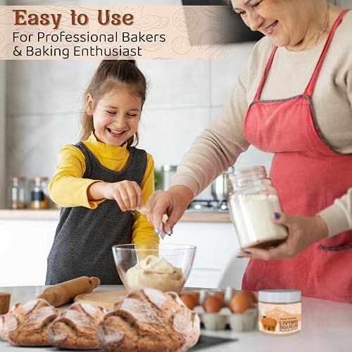 Living Dough - 55 Year Old Amish Friendship Sourdough Starter Culture - Sweet and Organic Sourdough Starter for Baking - For Artisan Bread, Pizza Dough, Waffles & More thumbnail 6