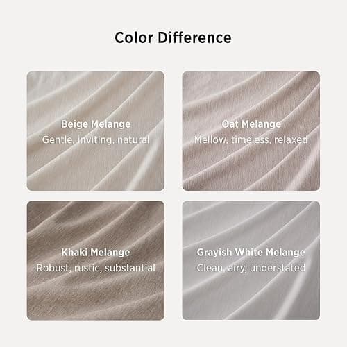 Bedsure Full Size Comforter Set, Soft Cationic Dyed Bed Set 3 Pieces | Beige, Breathable, Comfortable for All Season, Skin-Friendly, Melange, Home Decor Gift, Bedding Set, Cozy for Bedroom, Modern thumbnail 6