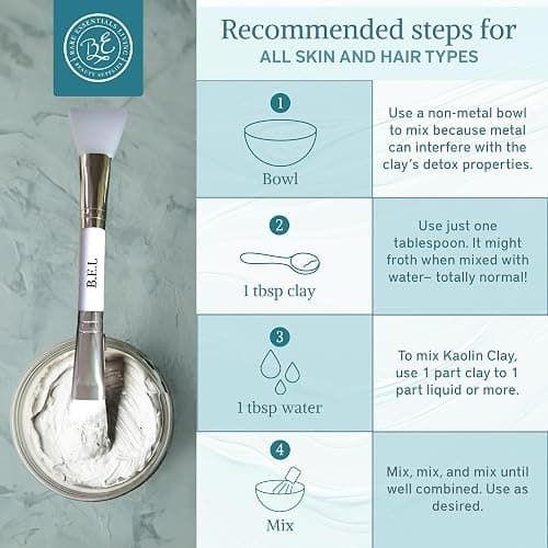 Bare Essentials Living - White Kaolin Clay Powder (2 lb) 100% Natural White Powdered Clay for Seed Bombs, White Clay Mask, DIY Spa, Soap, Bath Bomb, Deodorant, Can be Used as Kaolin Clay for Gardening thumbnail 5