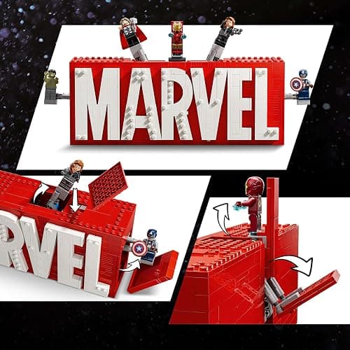 LEGO 76313 Marvel Logo & Minifigure, Toy, Birthday Gift, Blocks, Boys, Girls, Children, 12, 13, 14 Years, Elementary School Students, Marvel, Toy thumbnail 6