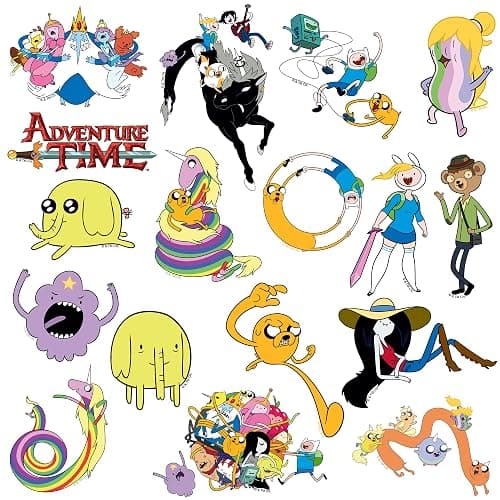 Adventure TIME Characters 50ct Vinyl Large Deluxe Stickers Variety Pack - Laptop, Water Bottle, Scrapbooking, Tablet, Skateboard, Indoor/Outdoor - Set of 50 thumbnail 4