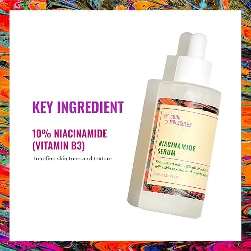 Good Molecules Niacinamide Serum - 10% Niacinamide to Target Acne, Nourishment, and Skin Tone - Ultra Hydrating Serum and Brightening Skin Care for Face thumbnail 4