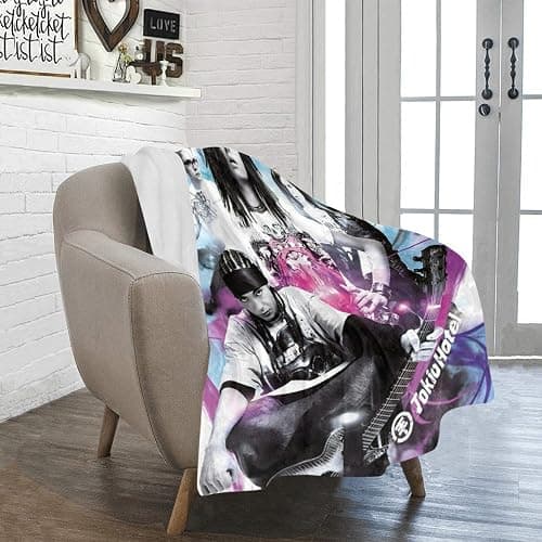 Tokio Band Hotel Super Soft Flannel Blanket Personality Fashion Air Conditioning Blanket Room Decor Bedding (40"x50"-E) thumbnail 7