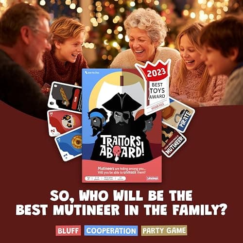 SAVANA Traitors Aboard - Award Winning Secret Identity Party Game - Fun, Bluffing and Betrayal | Easy to Learn, 15-Minute Round | Popular Games for 3-8 Players - Ages 10+ thumbnail 2