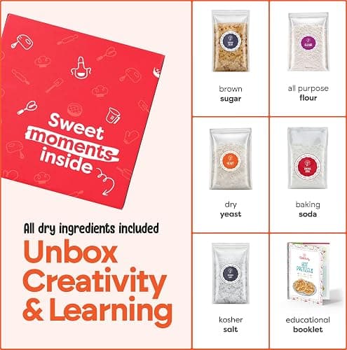 Pretzel Making Kit - Real Cooking Set for Kids Ages 5-12+ with Recipe and Ingredients - Kids Baking Set for Girls & Boys - Great Gift for Family Bonding thumbnail 3