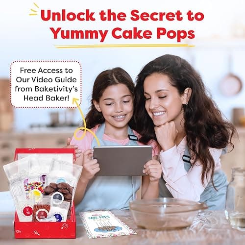 Baketivity DIY Cake Pop Baking Kit for Kids - Premeasured Ingredients, Decorating Supplies thumbnail 7