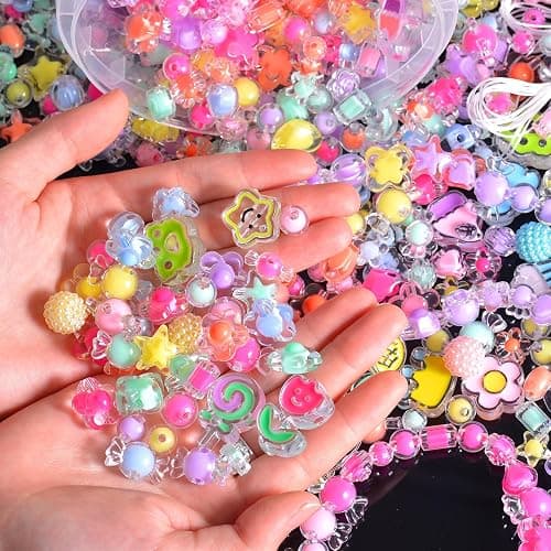 0.5 Lb DIY Kawaii Acrylic Beads Set, Bulk Pack, Cute Plastic Charm Beads for Bracelet Phone Keychain Making 111 (0.5Lb) thumbnail 5