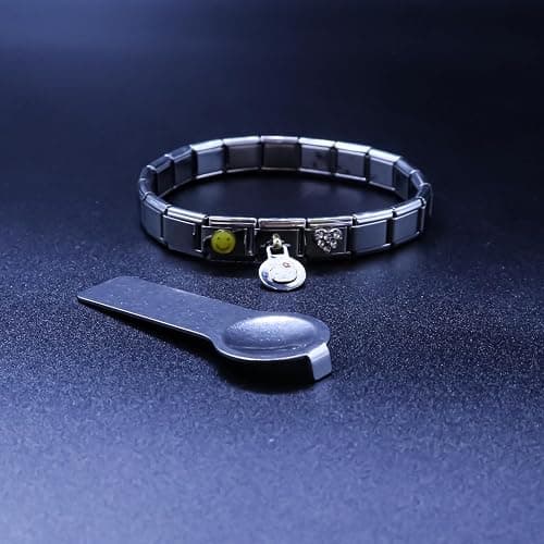 Fablinks Italian Charm Bracelet Tool, Stainless Steel Charms Opening Tools, Easy Opener Compatible with Standard 9mm Link Bracelets thumbnail 6
