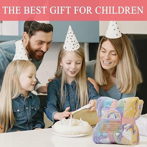 LIFEYJ Glow in The Dark Blanket Unicorns Gifts for Girls,Soft Blanket 3 4 5 6 7 8 9 10 Year Old Girl Gifts,Toddler Girls Toys Age 6-8,Gifts for Grandkids Teens for Christmas Birthday Presents,50"x60" thumbnail 9