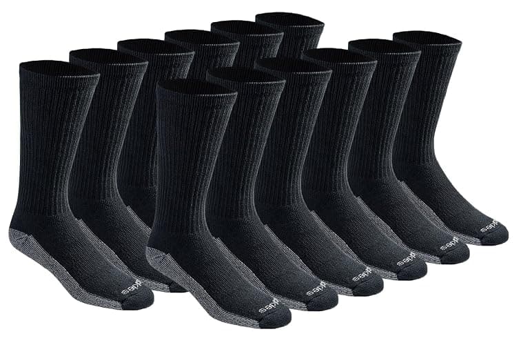Dickies Men's Dri-tech Original Moisture Control Crew Socks, Available in M-xxl (6, 12, 18 Pairs) - Image 1