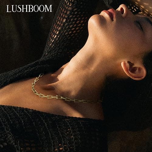 Lushboom Cuban Choker Necklace Herringbone Snake Necklace Paperclip Chain Layered Necklaces for Women Jewelry thumbnail 6