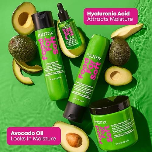 Matrix Rich Hydrating Treatment Mask for Very Dry and Porous Hair, With Avocado Oil and Hyaluronic Acid, Food For Soft, 500 ml thumbnail 9