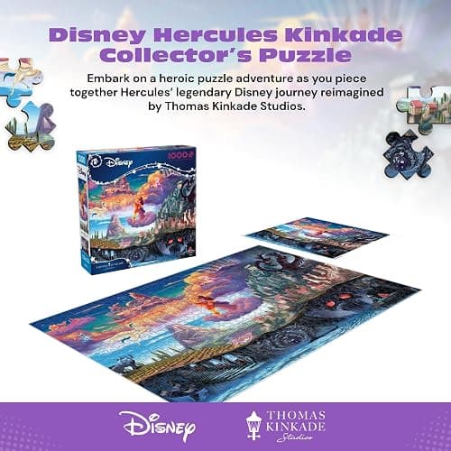 Ceaco Thomas Kinkade Puzzles – Disney’s Hercules 1000 Piece Jigsaw Puzzle, Disney Puzzle for Adults with Premium Board & Poster thumbnail 3