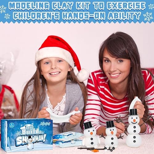 4 Pack Christmas Crafts, Air Dry Clay Snowman Craft, Do You Want to Build a Snowman Christmas Stocking Stuffers for Kids, Toddler Crafts Supplies for Christmas Winter Event Game Toys Xmas Present thumbnail 2