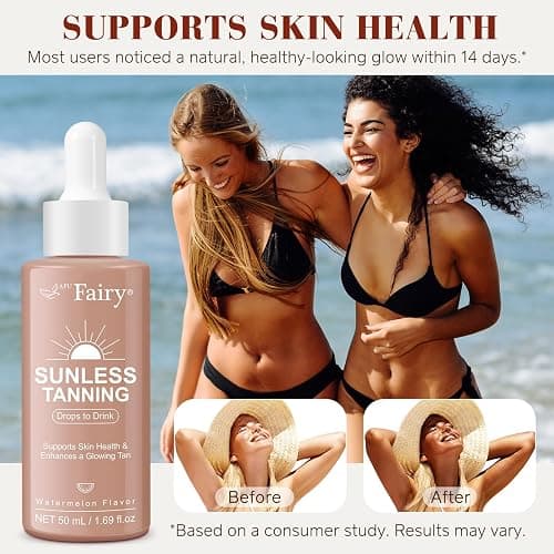 Tanning Drops to Drink - Sunless Tanning Drops To Drink - Bronze Tanning for Face and Body, Promotes Healthy Skin, Suitable for All Skin Types thumbnail 8