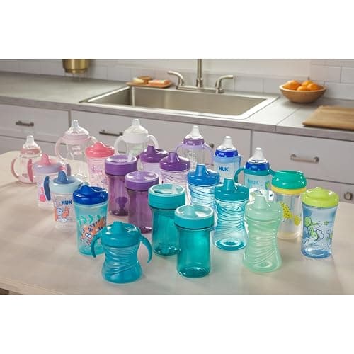 NUK Learner Cup, 10 oz, 2 Pack, 8+ Months﻿ – BPA Free, Spill Proof Sippy Cup thumbnail 2