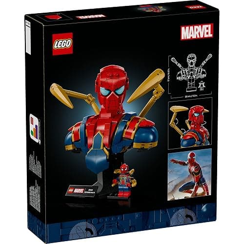 LEGO Marvel Iron Spider-Man Bust - Display Model Building Set for Adults incl. 2 Movable Arms, a Rotating Head & a Super Hero Minifigure - Collectible Avengers Gift for Fans - 76326 thumbnail 5