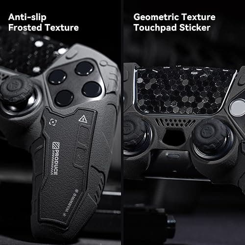 GeekShare G.S.TAC Tactical PS5 Controller Skin Set, Anti-Slip Silicone Protective Cover Skin Case for PS5 Wireless Controller with 2 Thumb Grip Caps and 2 Stickers - for Black Myth: Wukong thumbnail 3