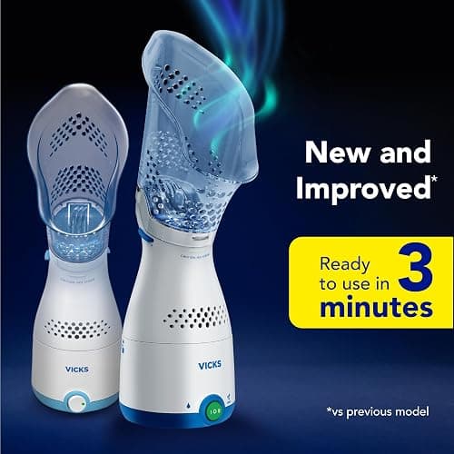 Vicks Sinus Inhaler, New & Improved Non-Medicated Steam Inhaler for Sinus Relief, Allergies, Congestion & Colds, Vocal Steamer, Soothes Nasal & Throat Passages, Works with VapoPads (1 Included) thumbnail 2