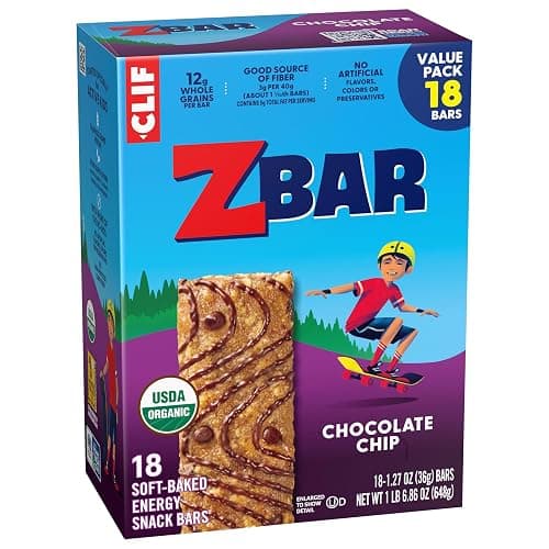 Zbar - Chocolate Chip - Soft-Baked Energy Snack Bars - Non-GMO - 12g Whole Grains - USDA Organic Granola Bars - Snacks for Kids (18 Pack) thumbnail 12