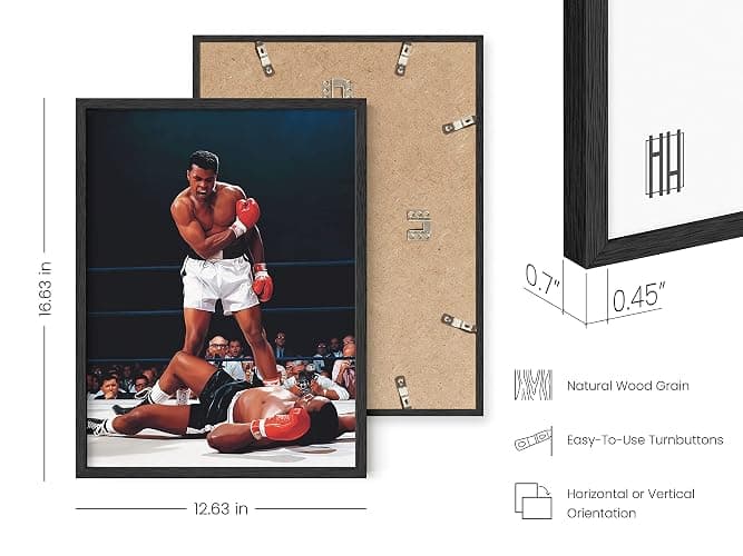 HAUS AND HUES Muhammad Ali Posters - Muhammad Ali Canvas Wall Art in Ring Boxing Prints, Sports and Gym Artwork, Black History Pictures for Wall, Sport Posters for Man Cave (Unframed 12x16) thumbnail 3