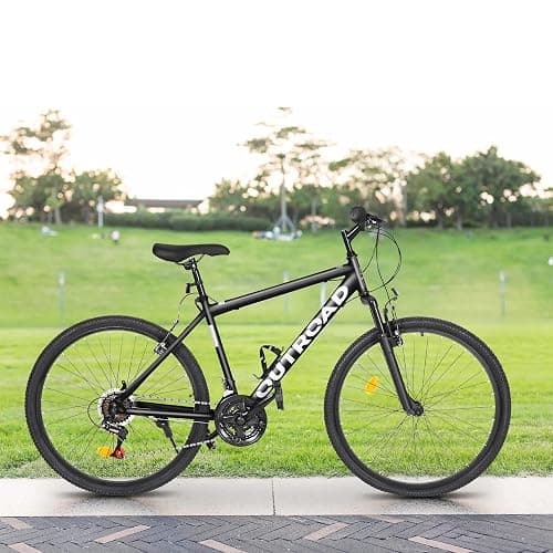 Betterland 26 Inch Mountain Bike with Adjustable Ergonomic Seat, 7/21 Speed Adult Bike with Dual V Brakes, Outdoor Cycling Bike with High Carbon Steel Frame and Front Suspension thumbnail 8