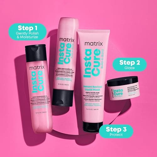 MATRIX Instacure Build-A-Bond Mighty Bonds Shampoo - Bond Repair For Very Damaged Hair, Strengthens, Smooths & Softens with Citric Acid & Squalane, Vegan, Sulfate-Free, Paraben-Free thumbnail 8