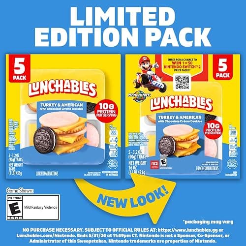 Lunchables Turkey & American with Chocolate Creme Cookies, 5 ct Pack, 3.2 oz Trays thumbnail 4