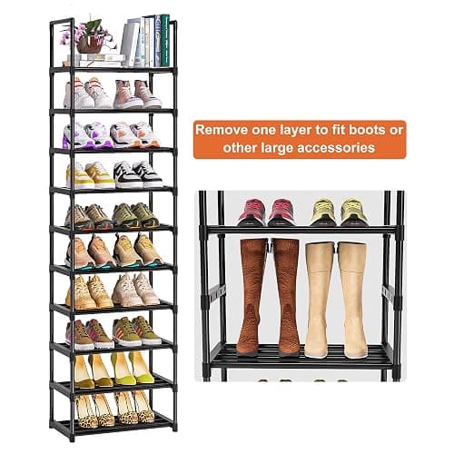 OYREL Shoe Rack, Sturdy Metal Shoe Rack Organizer,Narrow Shoe Racks for Closets,Shoes Rack,Shoe Stand,Shoe Shelf thumbnail 8