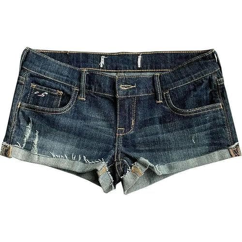 Baitang Gym Shorts for Women Women's Low Tight Curled Denim Shorts Summer Girl Street Casual Hip Wrap Mini Shorts Female - Image 1