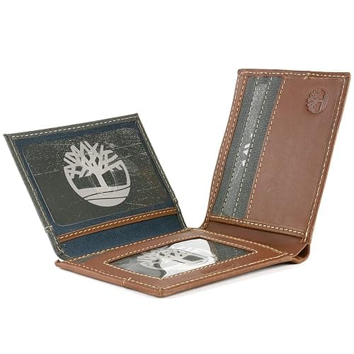 Timberland Men's Baseline Leather Canvas Wallet with Attached Flip Pocket thumbnail 6