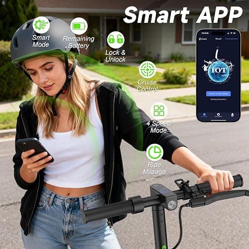 VOLPAM Electric Scooter, 350W/500W Powerful Motor & 19/MPH Top Speed, 21-28Miles Long Range, Folding E Scooter Choice thumbnail 5