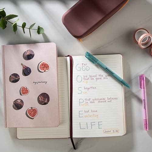 DIVERSEBEE Hardcover Lined Journal Notebook, Medium A5 (5.8 x 8.3 inches), 192 Pages, Thick Paper, Aesthetic Journals for Writing, Office School Bible Journaling Supplies (Figs) thumbnail 3