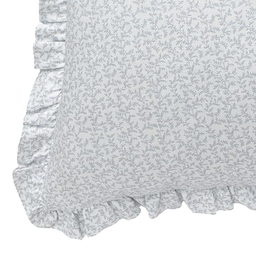 Laura Ashley Home - Euro Sham Set, Smooth Cotton Shams with Envelope Closure, Lightweight & Stylish Home Decor (Chloe Blue, 2 Piece) thumbnail 3