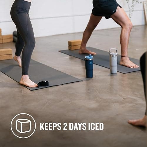 Stanley Flip Straw Tumbler 1.0 Water Bottle With Straw 0.89L - Keeps Cold For 12+ Hours - Easy To Carry - Dishwasher Safe - Stainless Steel Thermal Flask - BPA-Free Travel Mug - Navy thumbnail 3
