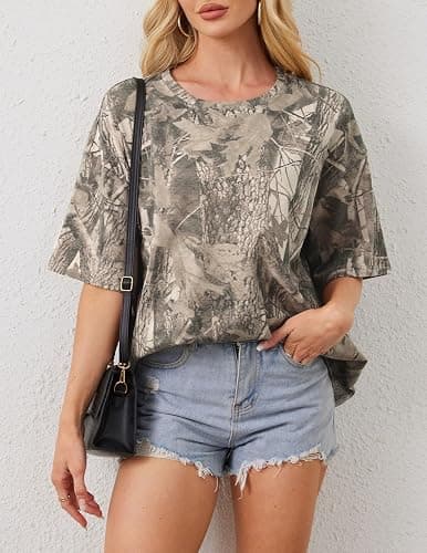 Ziesexy Women Oversized Striped Short Sleeve T-Shirts Color Block Crew Neck Basic Shirt Casual Loose Tops Summer Tee Shirt thumbnail 3