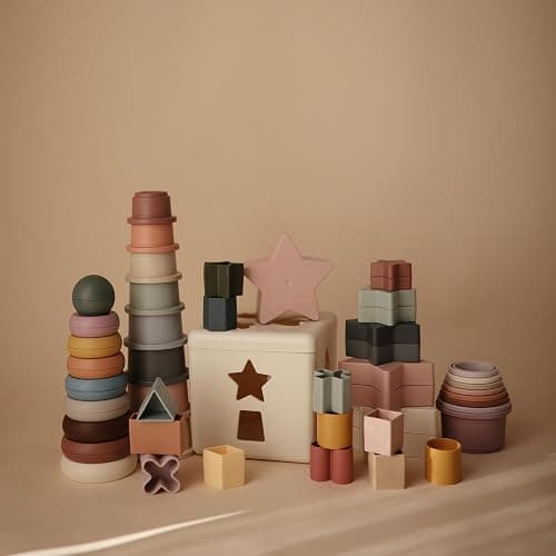 mushie Stacking Rings Toy | Made in Denmark (Rustic) thumbnail 8