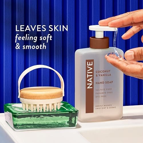Native Liquid Hand Soap, Coconut & Vanilla Scent, Non-Drying Formula for Soft, Smooth Hands, Made with Plant-Based Cleansers, Sulfate & Paraben Free, 13 oz Bottle thumbnail 8