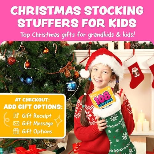 Cute Stickers for Kids - Christmas Stocking Stuffers Kids - Kawaii Water Bottle Stickers for Teens - 108pc Bulk Sticker Pack - Waterproof Vinyl Stickers for Water Bottles, Scrapbook, Laptops, Journal thumbnail 5