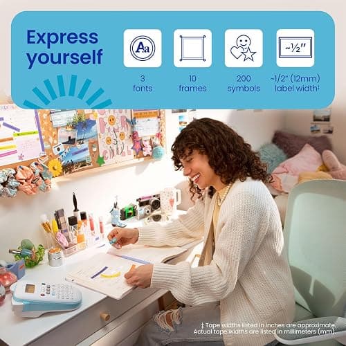 Brother P-Touch PT-N10 Personal Handheld Label Maker, Portable and Prints, P-Touch Btag ~½” (12mm) Wide Color Personalized Label Tapes, thumbnail 3