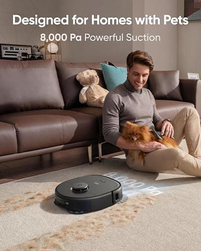 eufy X10 Pro Omni Robot Vacuum Cleaner With Mop, Incredible Suction, Dual Mops with 12 mm Auto-Lift and Carpet Detection, AI Obstacle Avoidance, Auto Mop Washing&Drying, Self-Emptying, Self-Refilling thumbnail 4