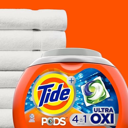 Tide 4-n-1 Ultra Oxi PODS Laundry Detergent Pacs, 57 Count, HE Compatible, Built in Pre-treater for Stains thumbnail 5