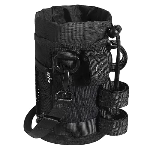 WUVOP Bike Cup Holder, Water Bottle Holder Handlebar with Mesh Pockets, Universal Cycling Bicycle Water Bottle Drink Cup Cage for Cruiser, Scooter, Mountain, Road Bike, Wheelchair - Image 1
