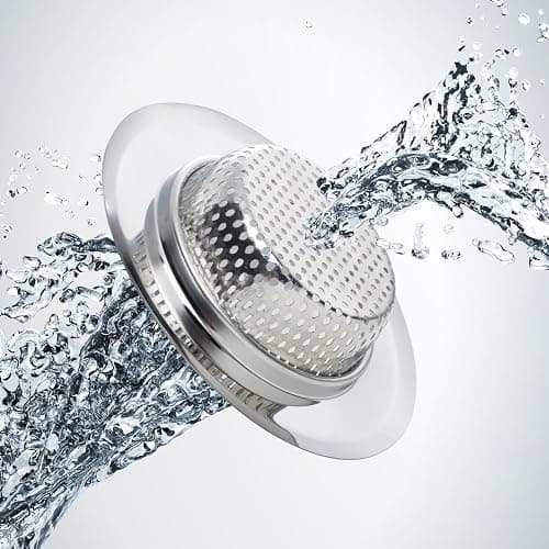 Fengbao 2PCS Kitchen Sink Strainer - Stainless Steel, Large Wide Rim 4.5" Diameter thumbnail 9