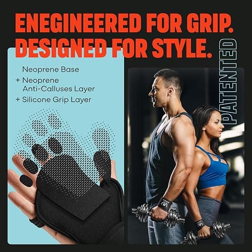 MAVA Open Gym Gloves for Men & Women; Padded Weight Lifting Gloves with Wrist Support for Comfort, Protection; Strong-Grip Fingerless Workout Gloves for Men & Women; Anti-Sweat Gym Accessories thumbnail 4