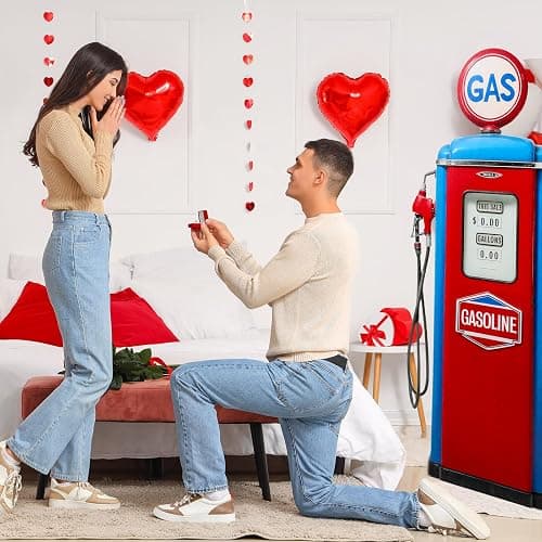 Fiwochic 5.3 ft Gas Pump Cardboard Cutout Race Car Theme Party Decoration | Gas Station Backdrop for Racing Parties, Vintage Gasoline Design, Life-size Cardboard Stand-up, Photo Booth Prop Party Supply thumbnail 7