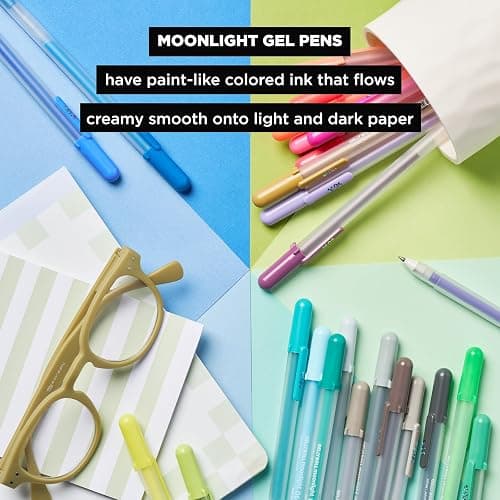SAKURA Gelly Roll Moonlight 16 Pack, 10 Bold point, Bright Opaque Ink Gel Pens, Creamy Smooth Ink, Writes on Dark Paper thumbnail 4