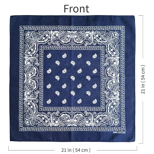 APIGANIZ 100% Cotton Bandanas, 21 x 21 inches, Set of 6 thumbnail 8
